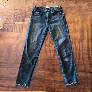 Moussy Vintage Black Denim Cropped Jean Size 26